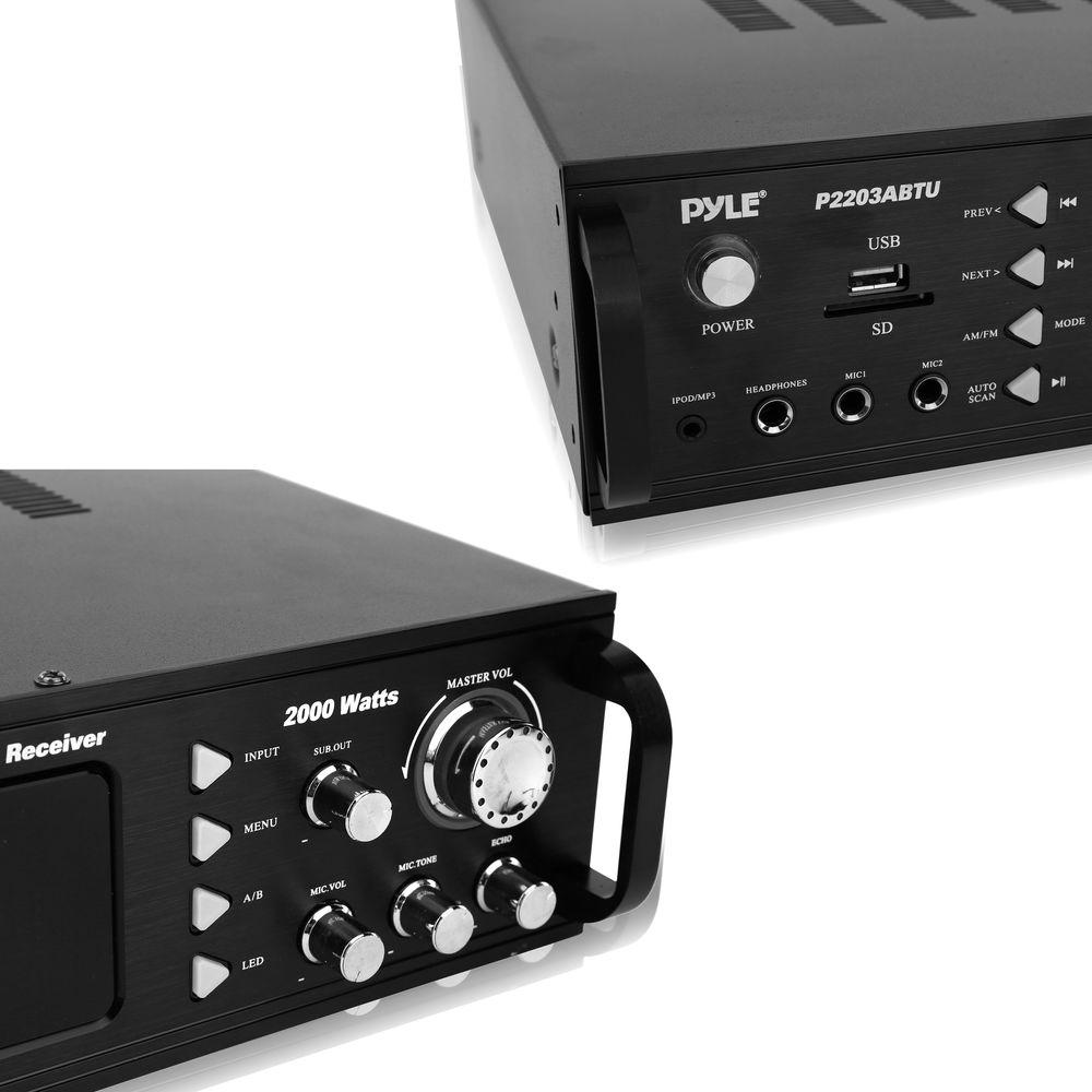 Pyle Pro P2203ABTU Stereo 240W Hybrid Preamplifier Receiver with Bluetooth