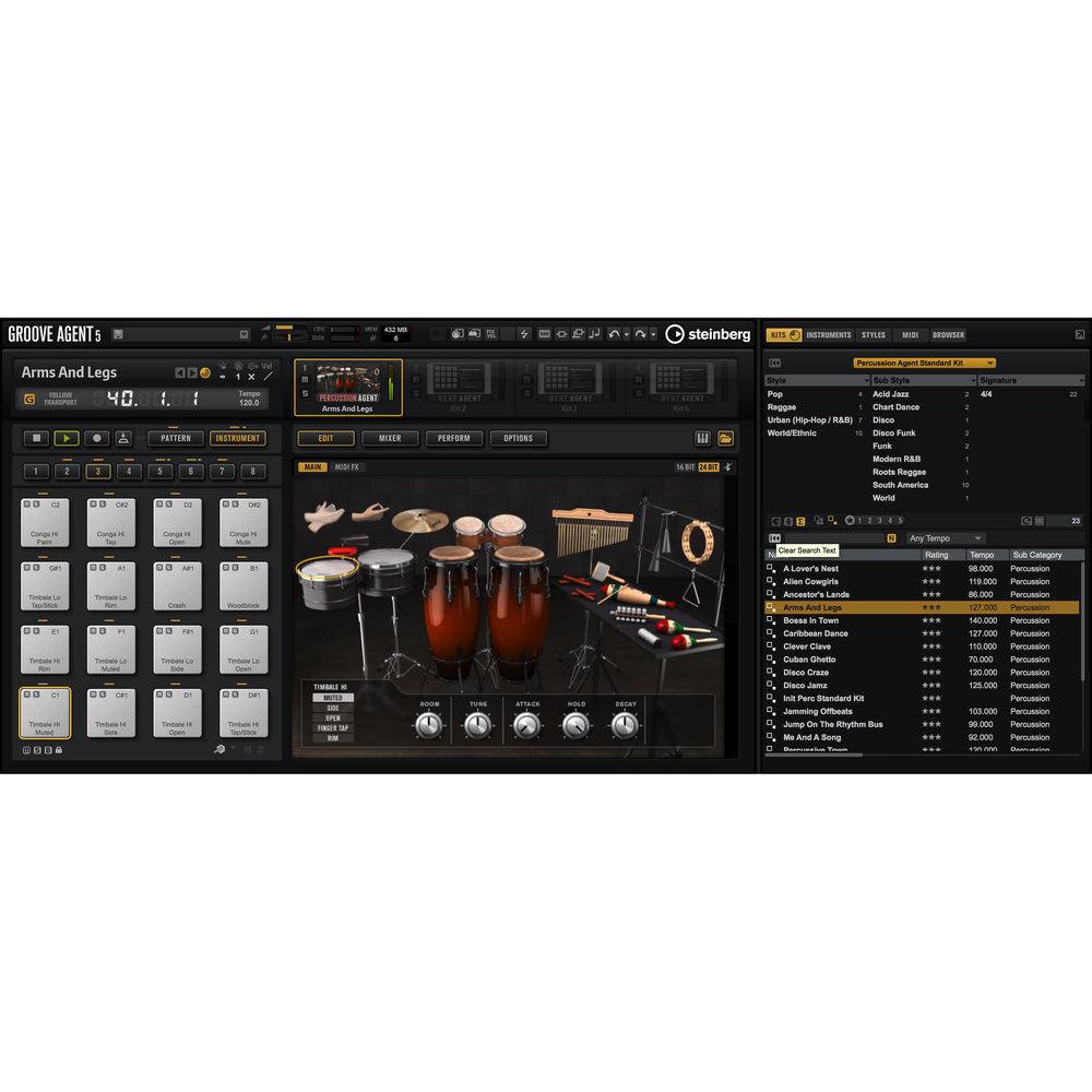 Steinberg Groove Agent 5 - Virtual Drum Workstation
