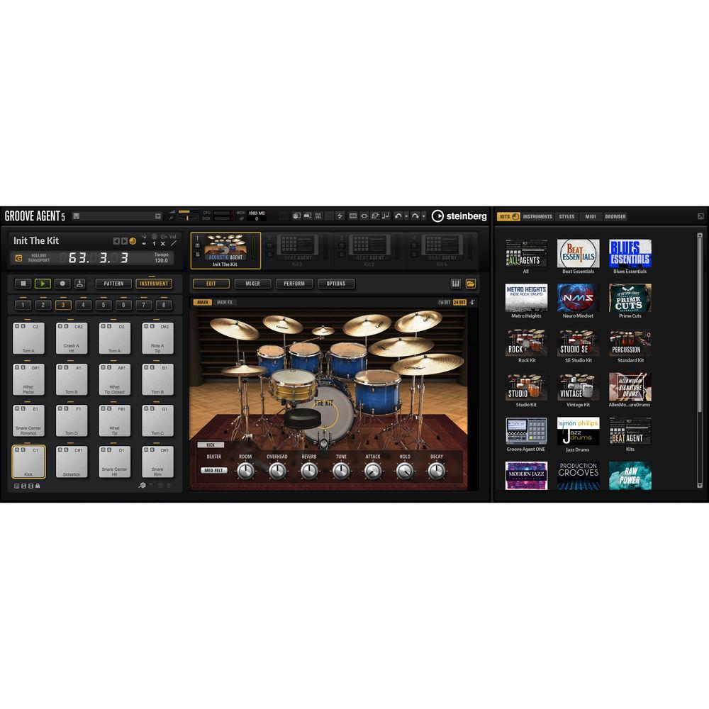 Steinberg Groove Agent 5 - Virtual Drum Workstation