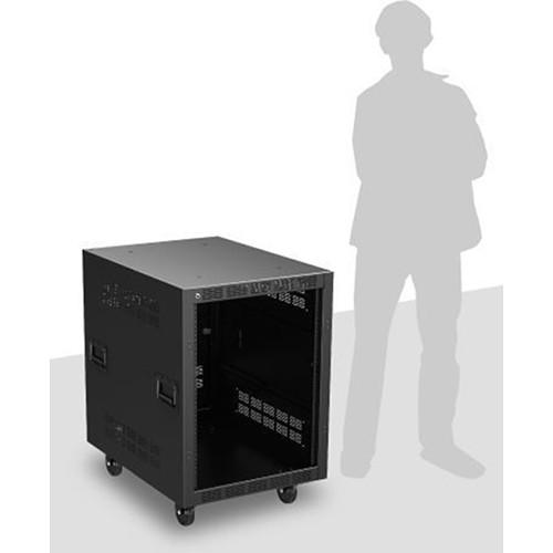 Atlas Sound 30" Deep, 14-Rack Unit Mobile Equipment Rack with Casters, and Side Handles