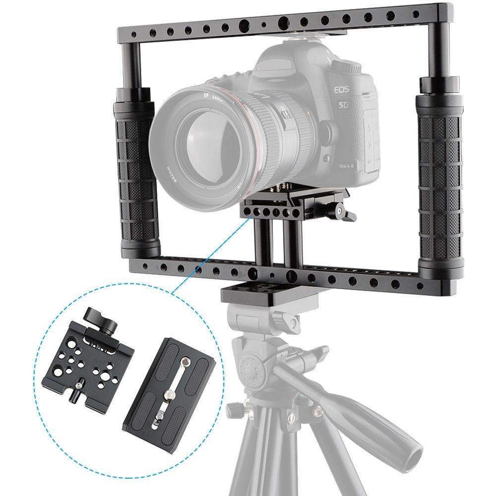 CAMVATE Adjustable Universal Camera Cage with Quick Release Baseplate