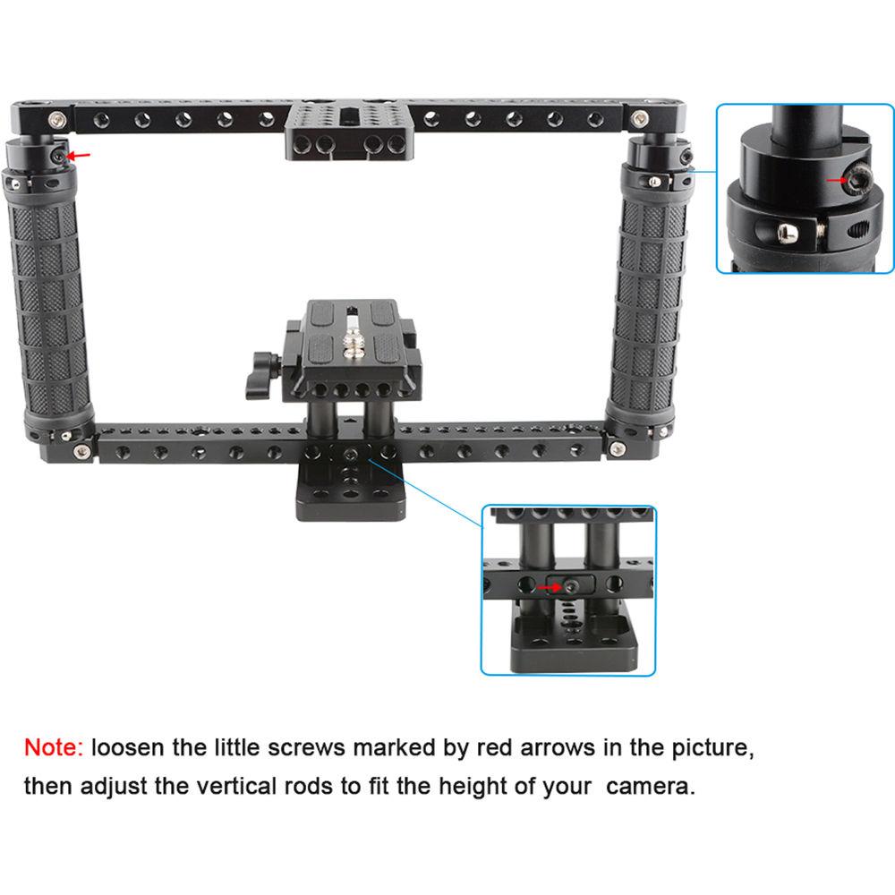 CAMVATE Adjustable Universal Camera Cage with Quick Release Baseplate