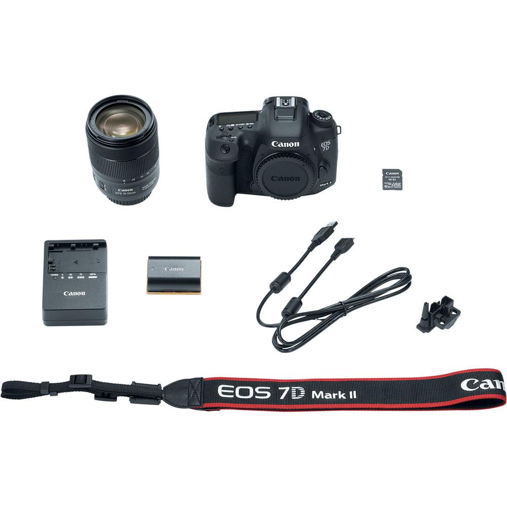 Canon EOS 7D Mark II DSLR Camera with 18-135mm f 3.5-5.6 IS USM Lens & W-E1 Wi-Fi Adapter