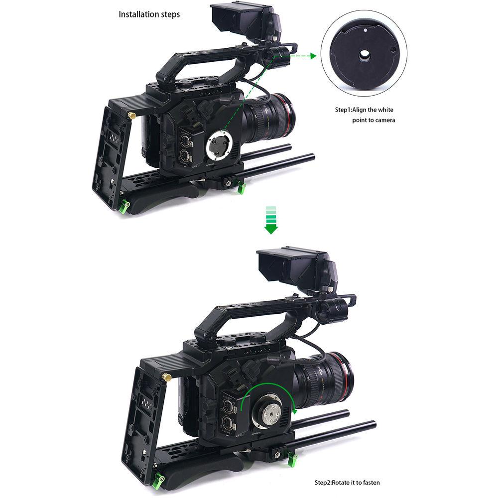 LanParte ARRI Rosette Adapter for Panasonic AU-EVA1 Grip