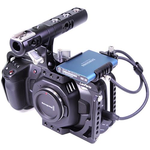 LanParte BMPCC4K Blackmagic Design Pocket Cinema Camera 4K Full Cage with Free Samsung SSD-T5 Clamp