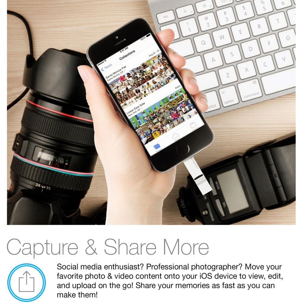 Naztech Xtra Drive Mini microSD Card Reader with Lightning & USB Type-A