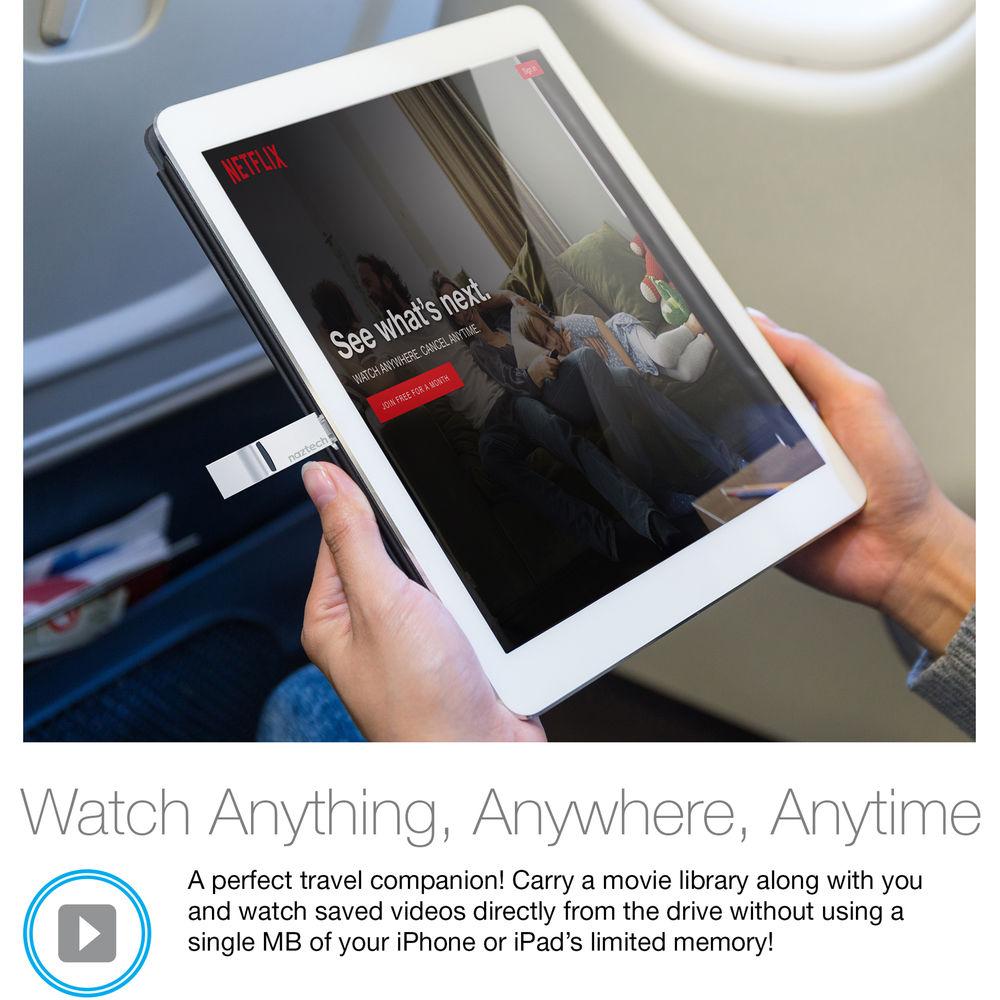 Naztech Xtra Drive Mini microSD Card Reader with Lightning & USB Type-A