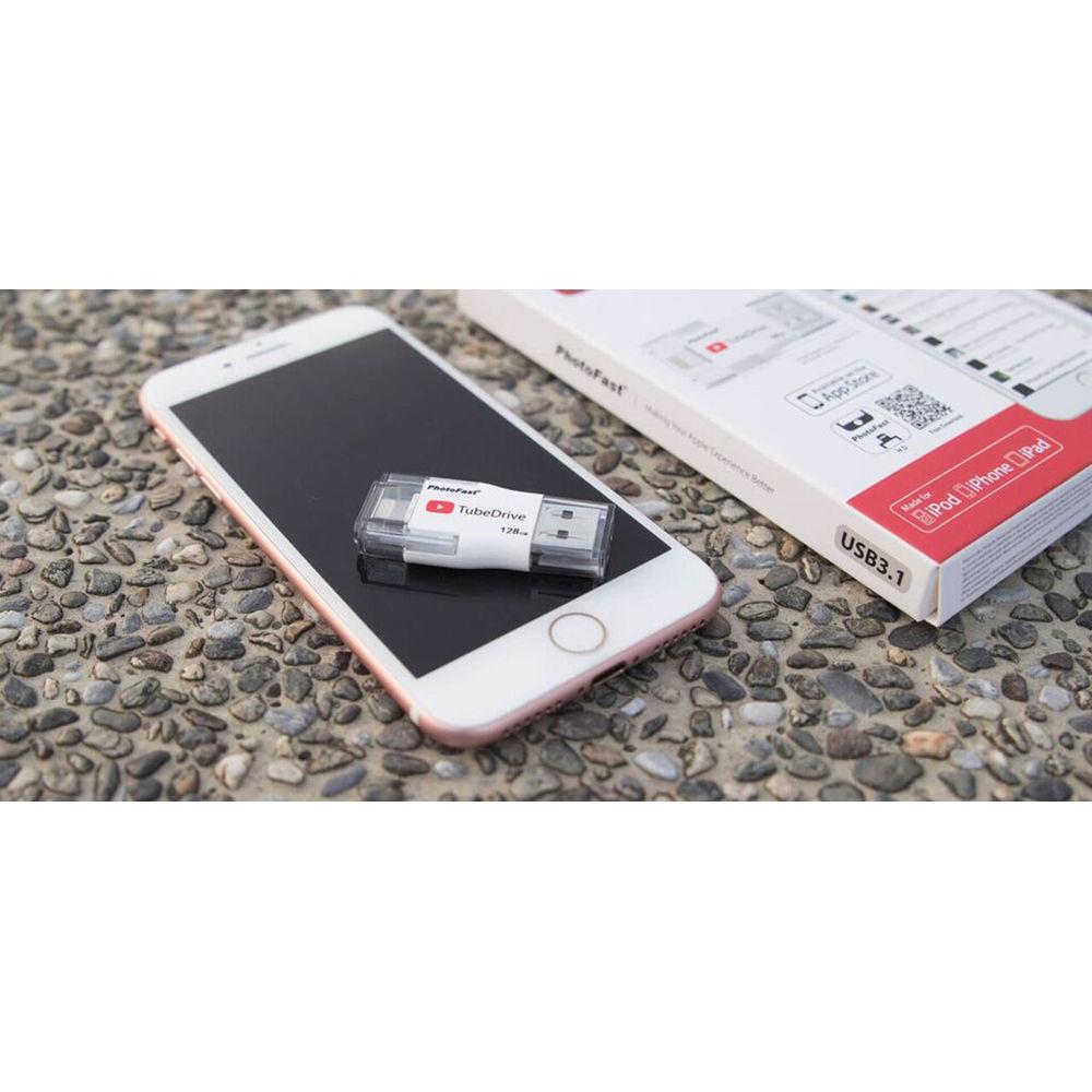 PhotoFast TubeDrive Portable YouTube Storage & Playback USB Flash Drive for iOS