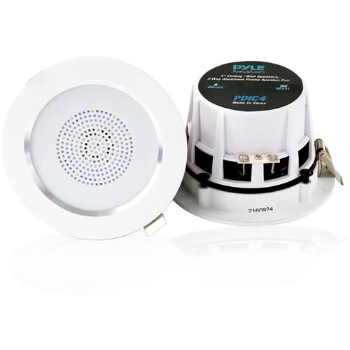 Pyle Pro PDIC4 4" Ceiling Wall 160W 2-Way Aluminum Frame Speakers