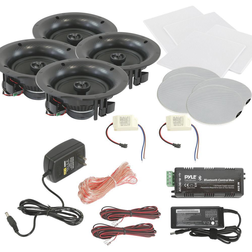 Pyle Pro PDICBT2106 4 x 10" Bluetooth Ceiling Wall Speaker Kit