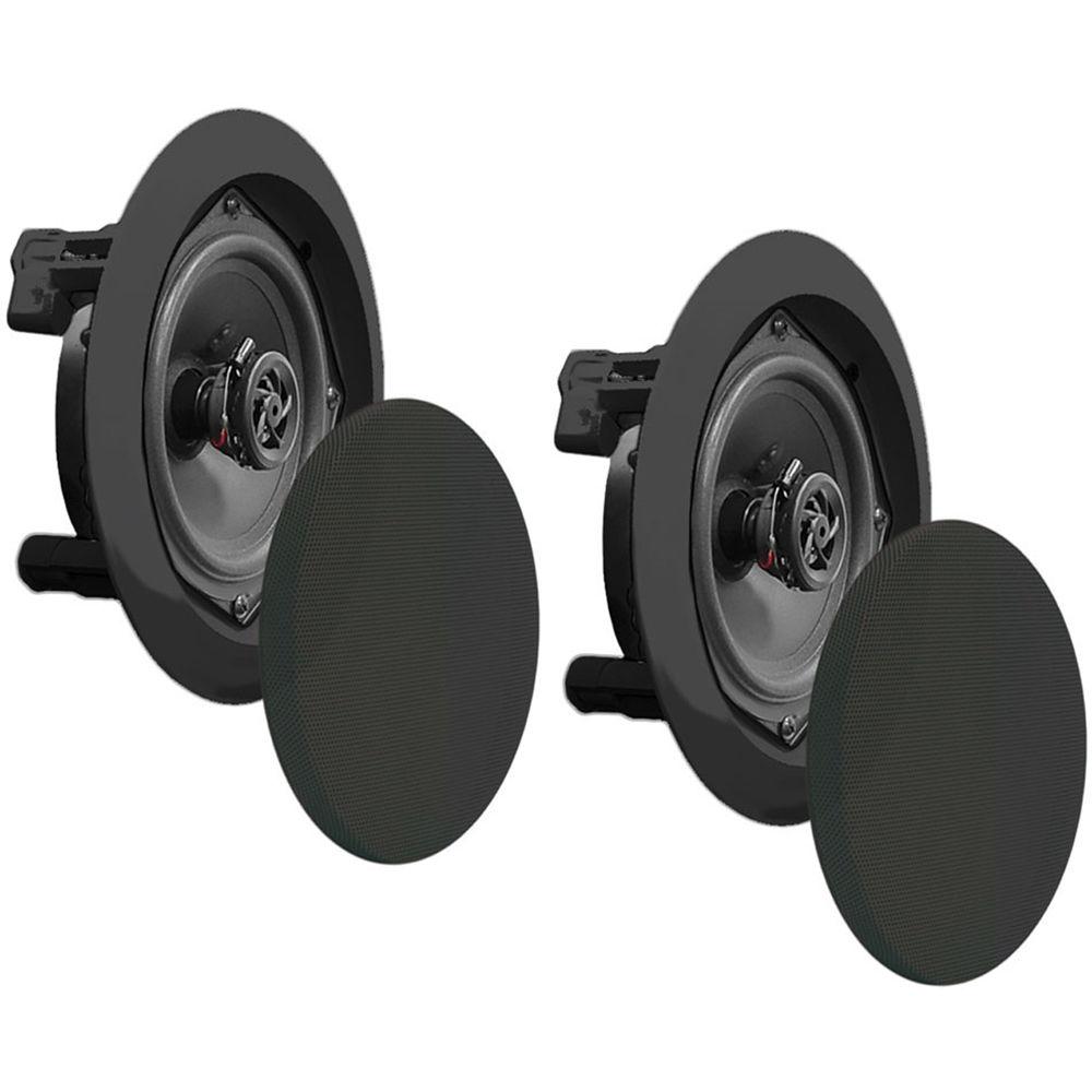 Pyle Pro PDICRDBK 5.25" In-Wall In-Ceiling 150W 2-Way Stereo Speakers