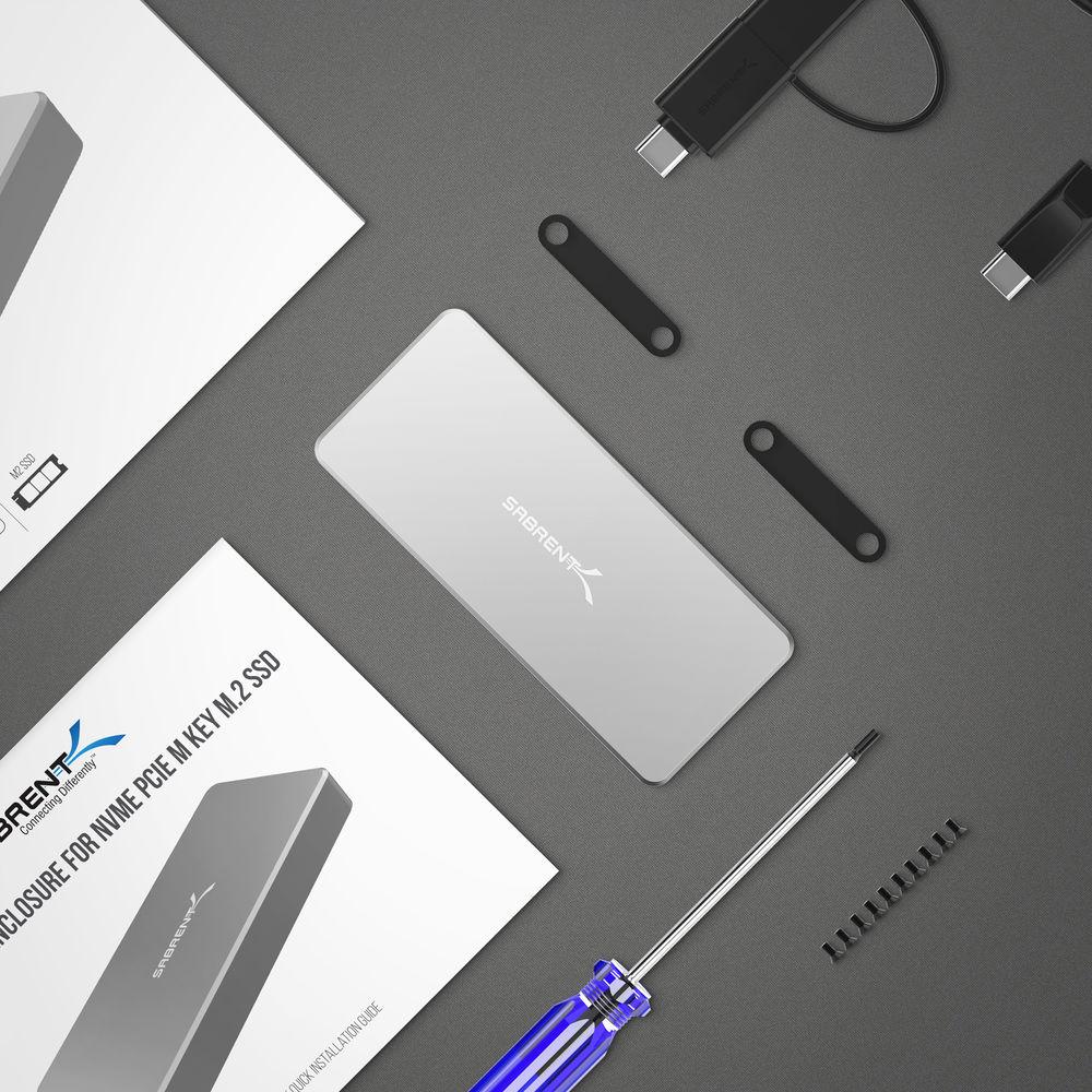 Sabrent NVMe PCIe M.2 to USB 3.1 Gen 2 USB Type-C SSD Enclosure