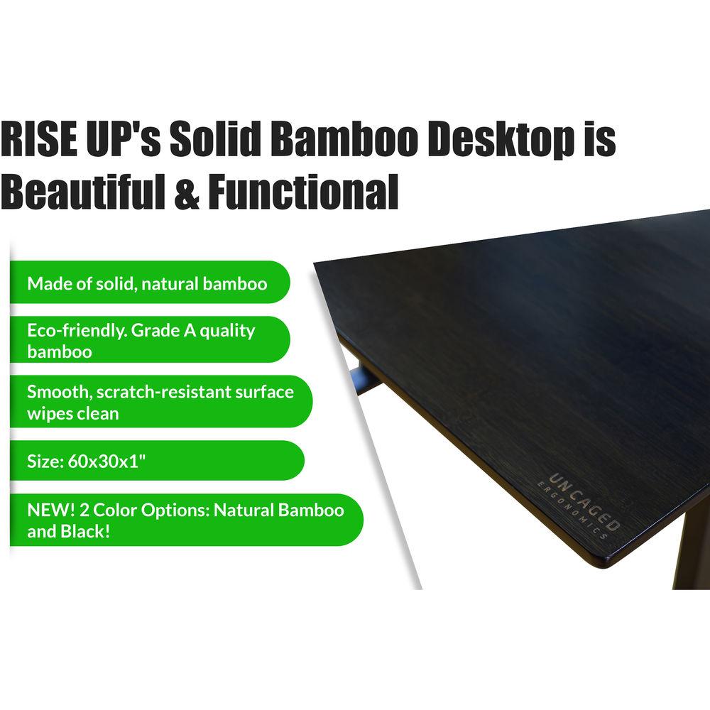 Uncaged Ergonomics 60x30" Bamboo Electric Standing Desk
