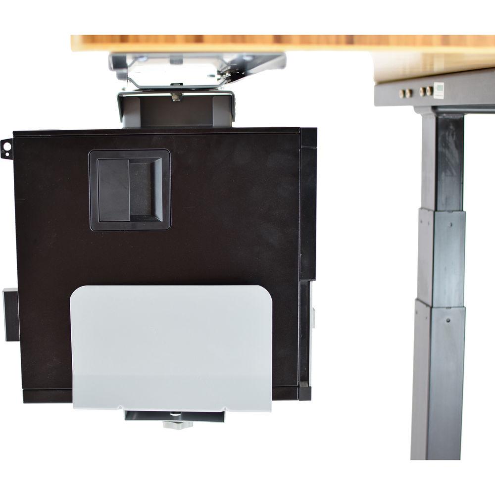 Uncaged Ergonomics Swiveling and Sliding Under-Desk CPU Holder