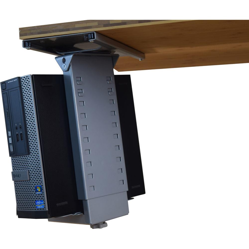 Uncaged Ergonomics Swiveling and Sliding Under-Desk CPU Holder