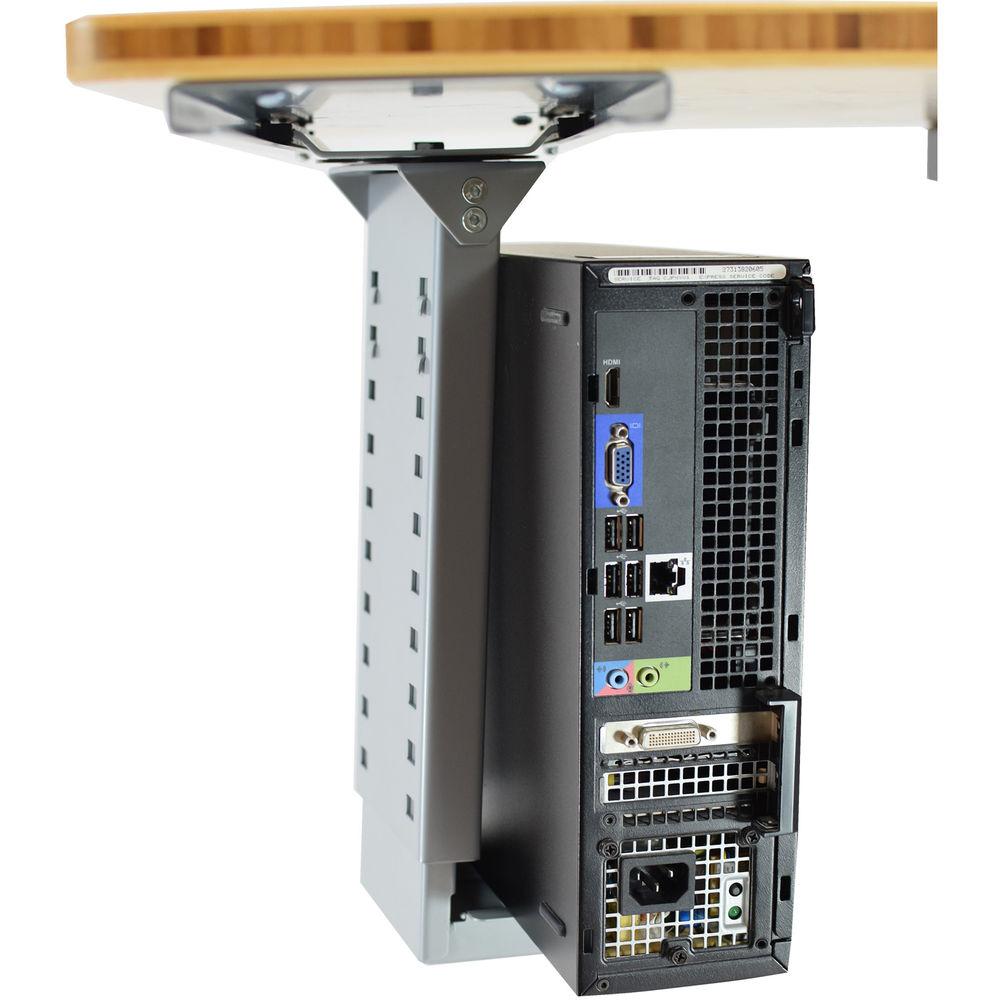 Uncaged Ergonomics Swiveling and Sliding Under-Desk CPU Holder