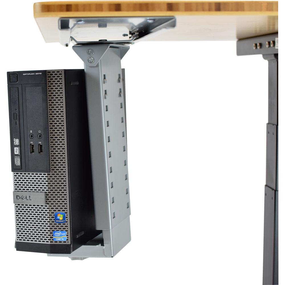 Uncaged Ergonomics Swiveling and Sliding Under-Desk CPU Holder