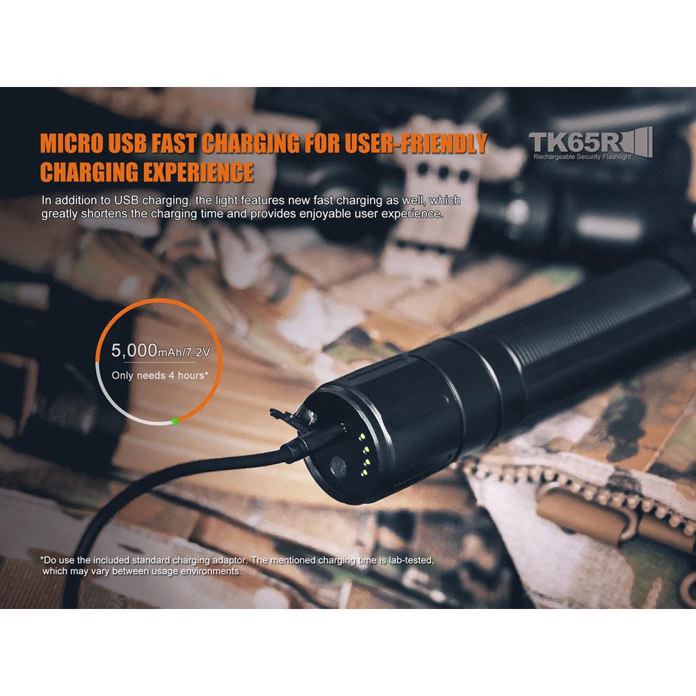 Fenix Flashlight TK65R Rechargeable Security Flashlight