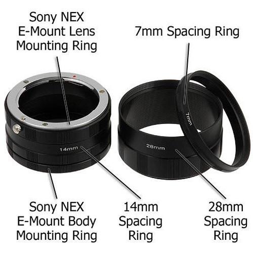 FotodioX Macro Extension Tube Set for Sony Alpha E-Mount Cameras: for Extreme Close-Up Photography