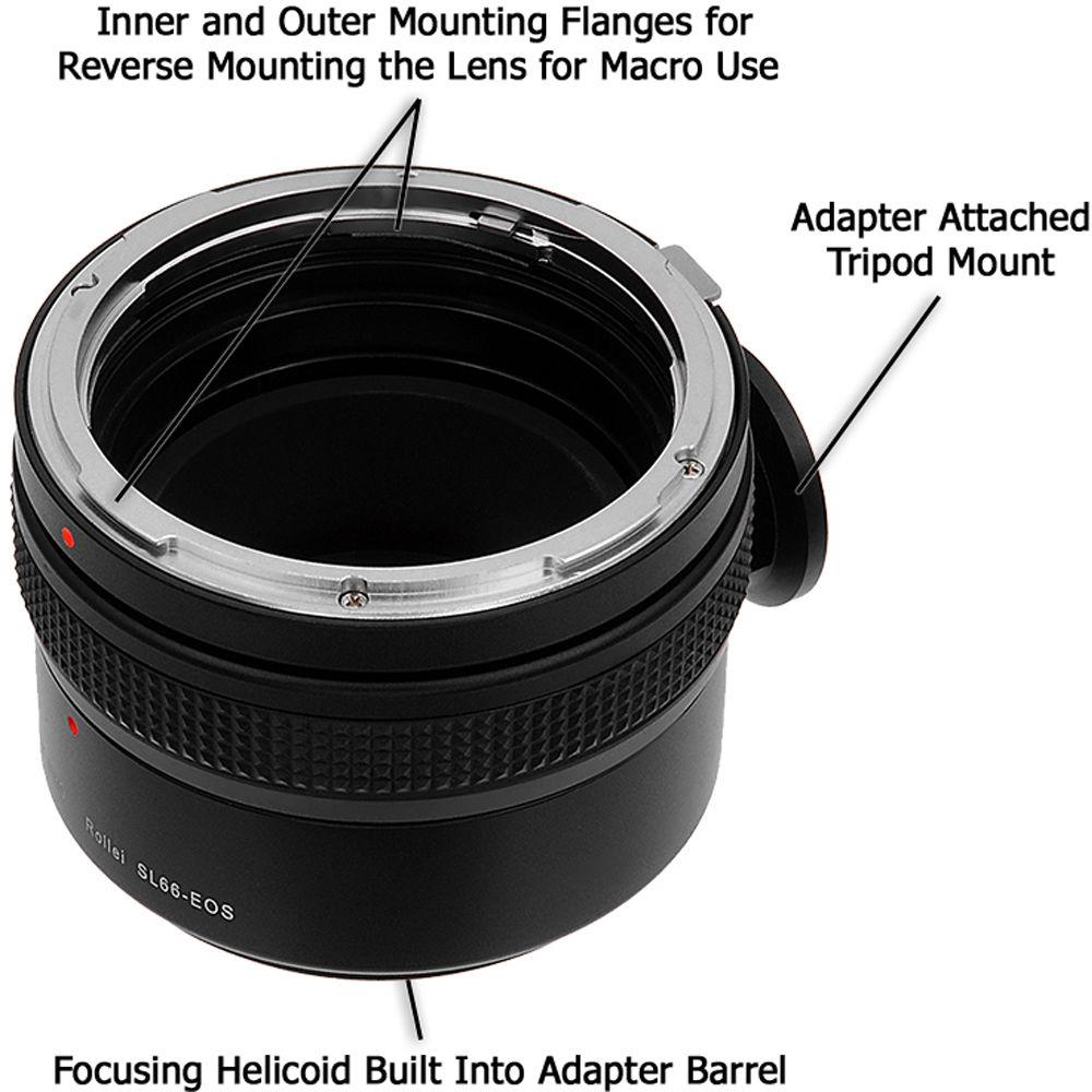 FotodioX Pro Lens Mount Adapter with Generation v10 Focus Confirmation Chip for Rolleiflex SL66-Mount Lens to Canon EF or EF-S Mount Camera