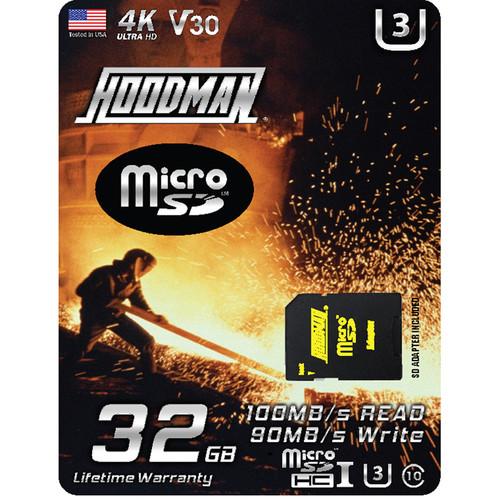 Hoodman 32GB UHS-I microSDHC Memory Card with SD Adapter