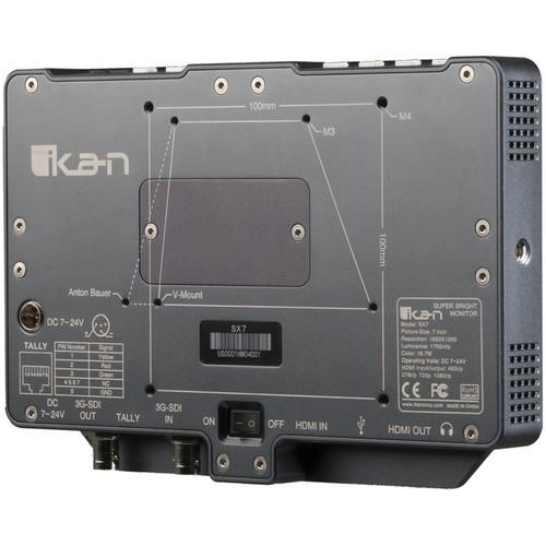 ikan Saga SX7 7" High-Brightness 3G-SDI HDMI Field Monitor with 3D LUTs & Scopes