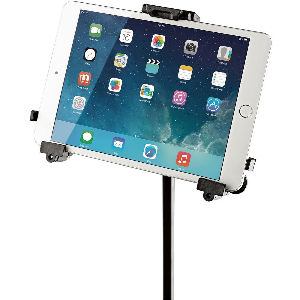 K&M 19795 Universal Mini Tablet Holder with 3 8" Mic Stand Thread