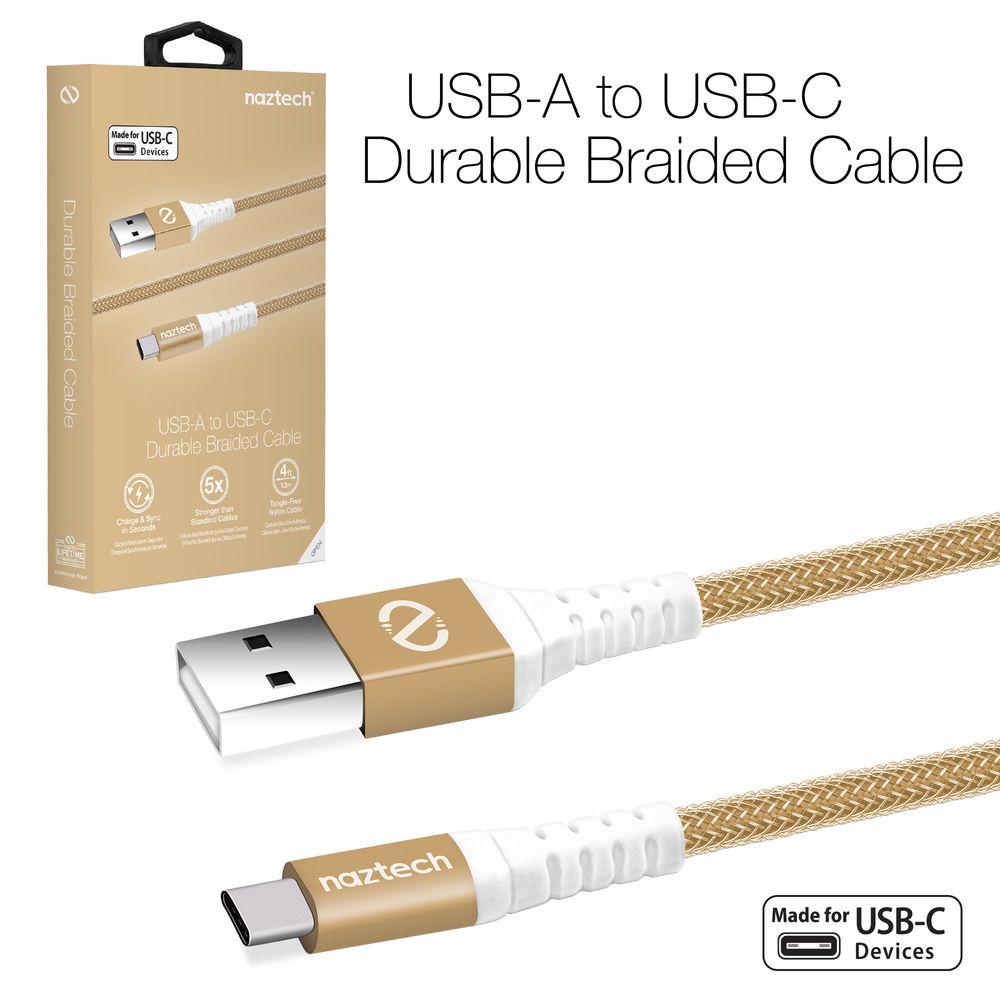 Naztech Braided USB Type-A to USB Type-C Charge Sync Cable