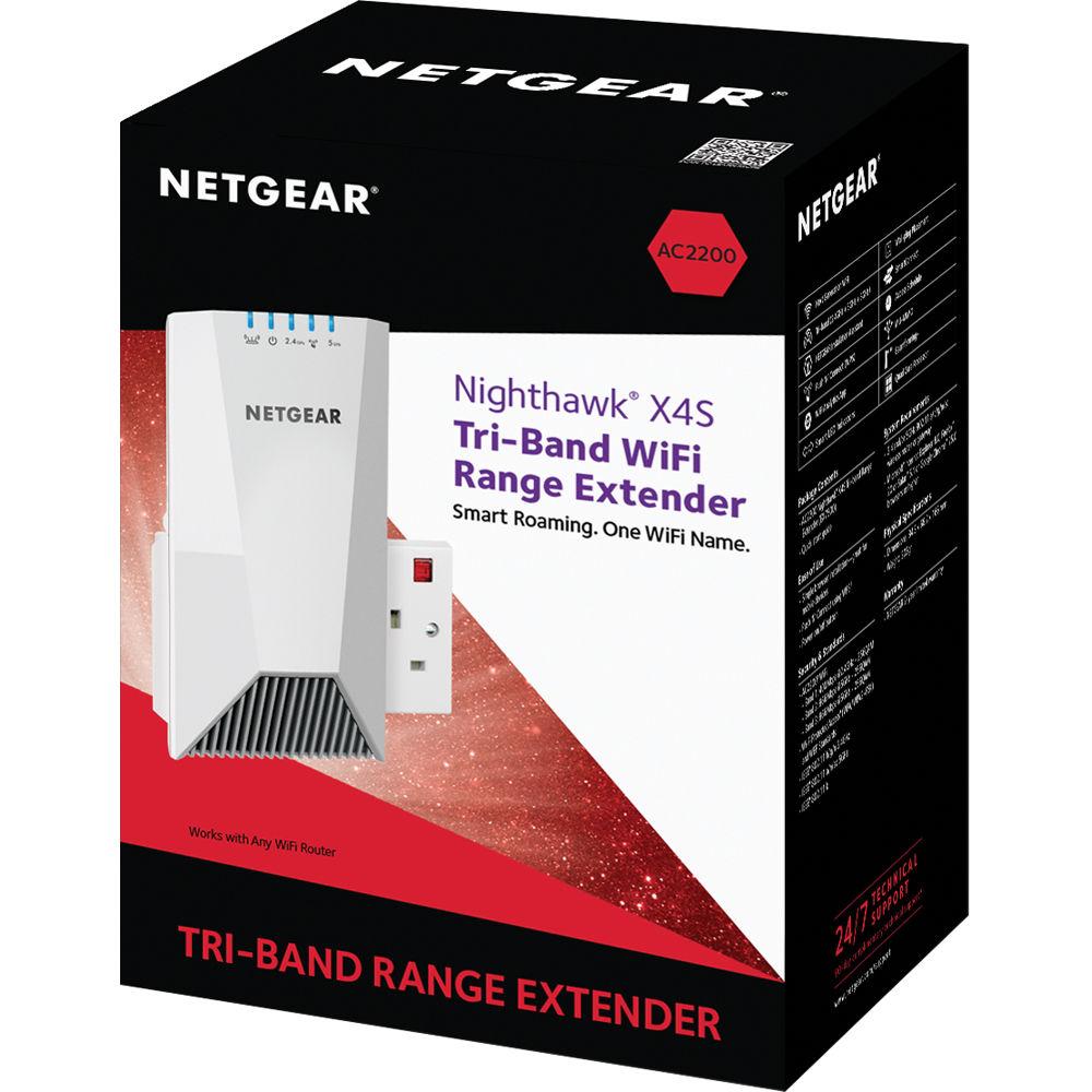 Netgear Nighthawk X4S AC2200 Tri-Band Wi-Fi Range Extender, Netgear, Nighthawk, X4S, AC2200, Tri-Band, Wi-Fi, Range, Extender