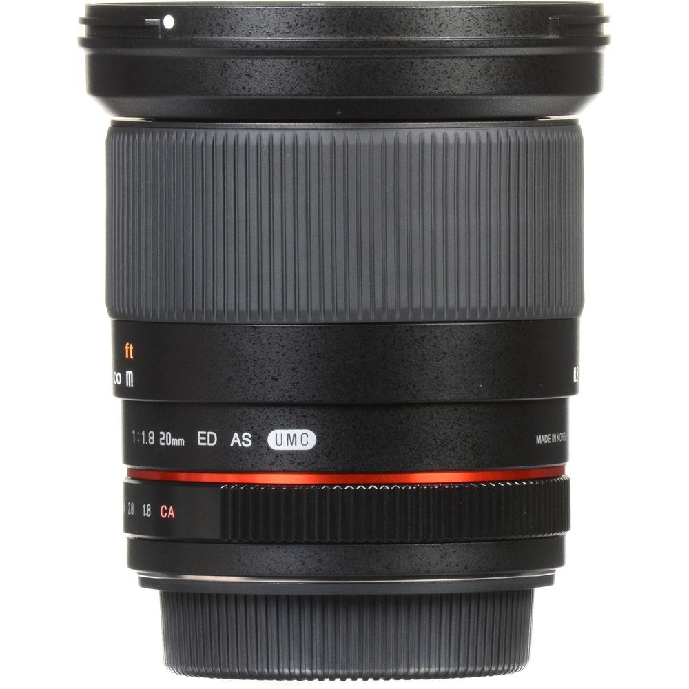 Rokinon 20mm f 1.8 ED AS UMC Lens for Canon EF