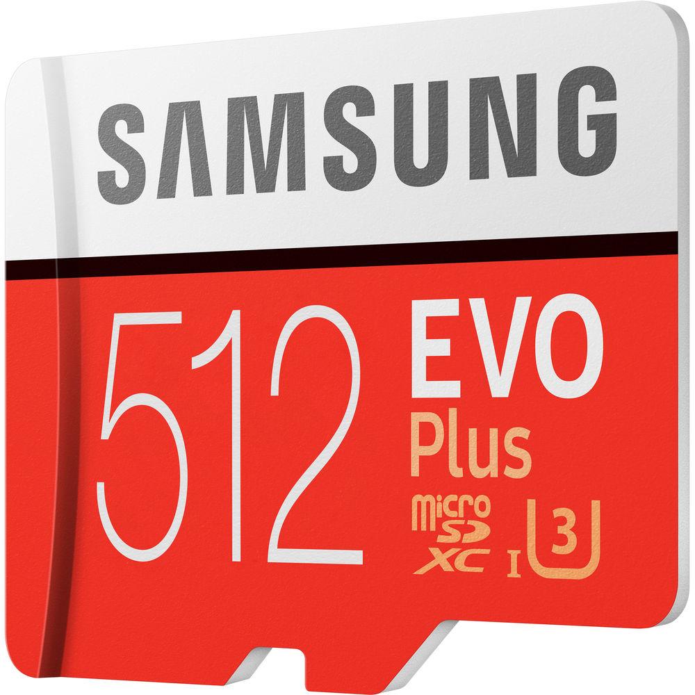 Samsung 512GB EVO Plus UHS-I microSDXC Memory Card with SD Adapter