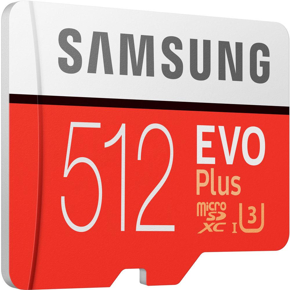 Samsung 512GB EVO Plus UHS-I microSDXC Memory Card with SD Adapter