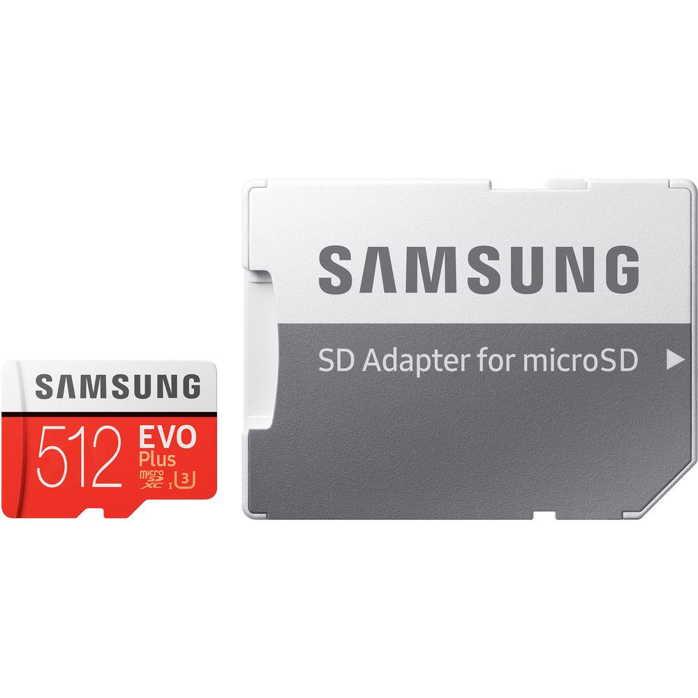 Samsung 512GB EVO Plus UHS-I microSDXC Memory Card with SD Adapter