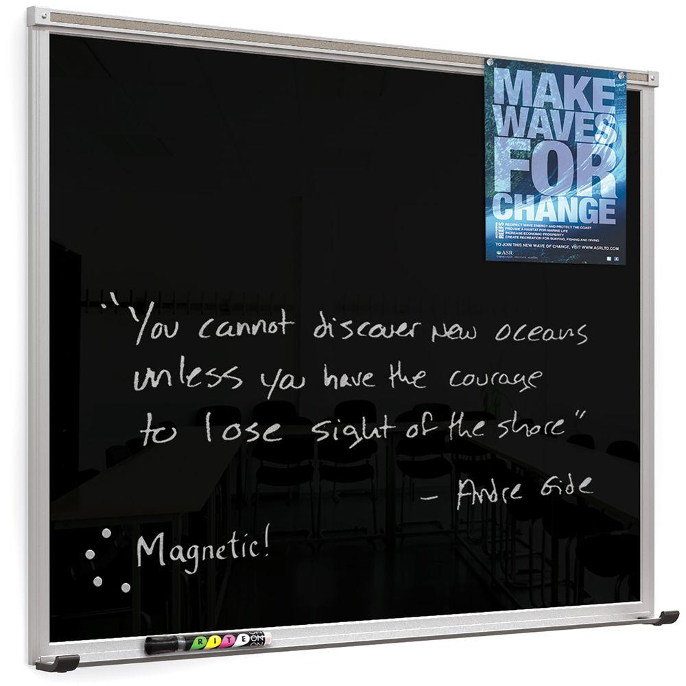 Balt Framed Magnetic Glass Dry Erase Whiteboard