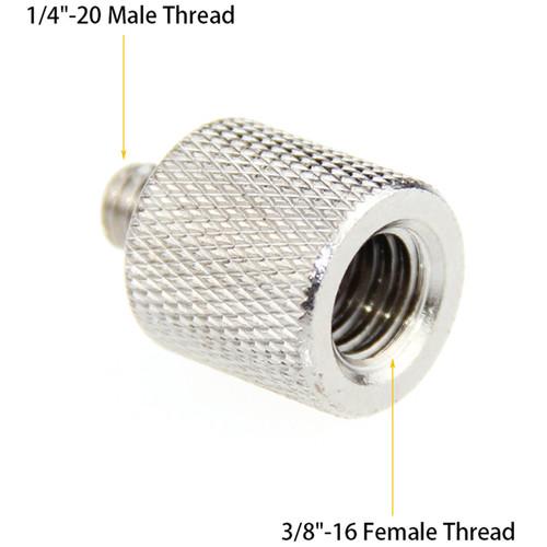 CAMVATE 3 8"-16 Female To 1 4"-20 Male Screw Adapter For Tripod Camera