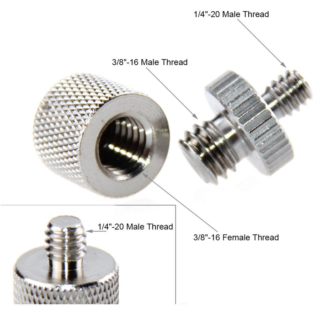 CAMVATE 3 8"-16 To 1 4"-20 And 1 4"-20 To 3 8"-16 Screw Adapter Set