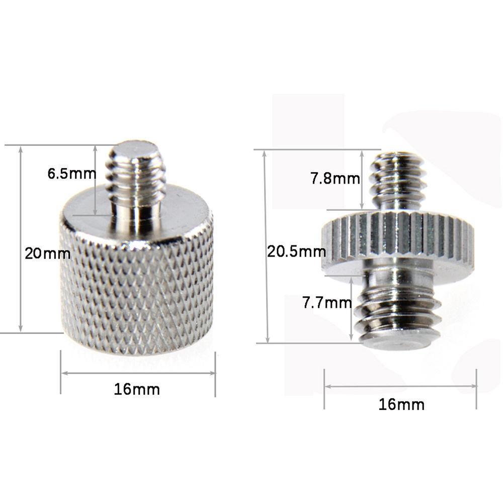 CAMVATE 3 8"-16 To 1 4"-20 And 1 4"-20 To 3 8"-16 Screw Adapter Set