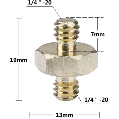 CAMVATE Double Male Thread Adapter With Hex Nut