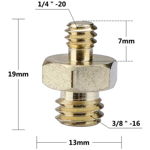CAMVATE Double Male Thread Adapter With Hex Nut