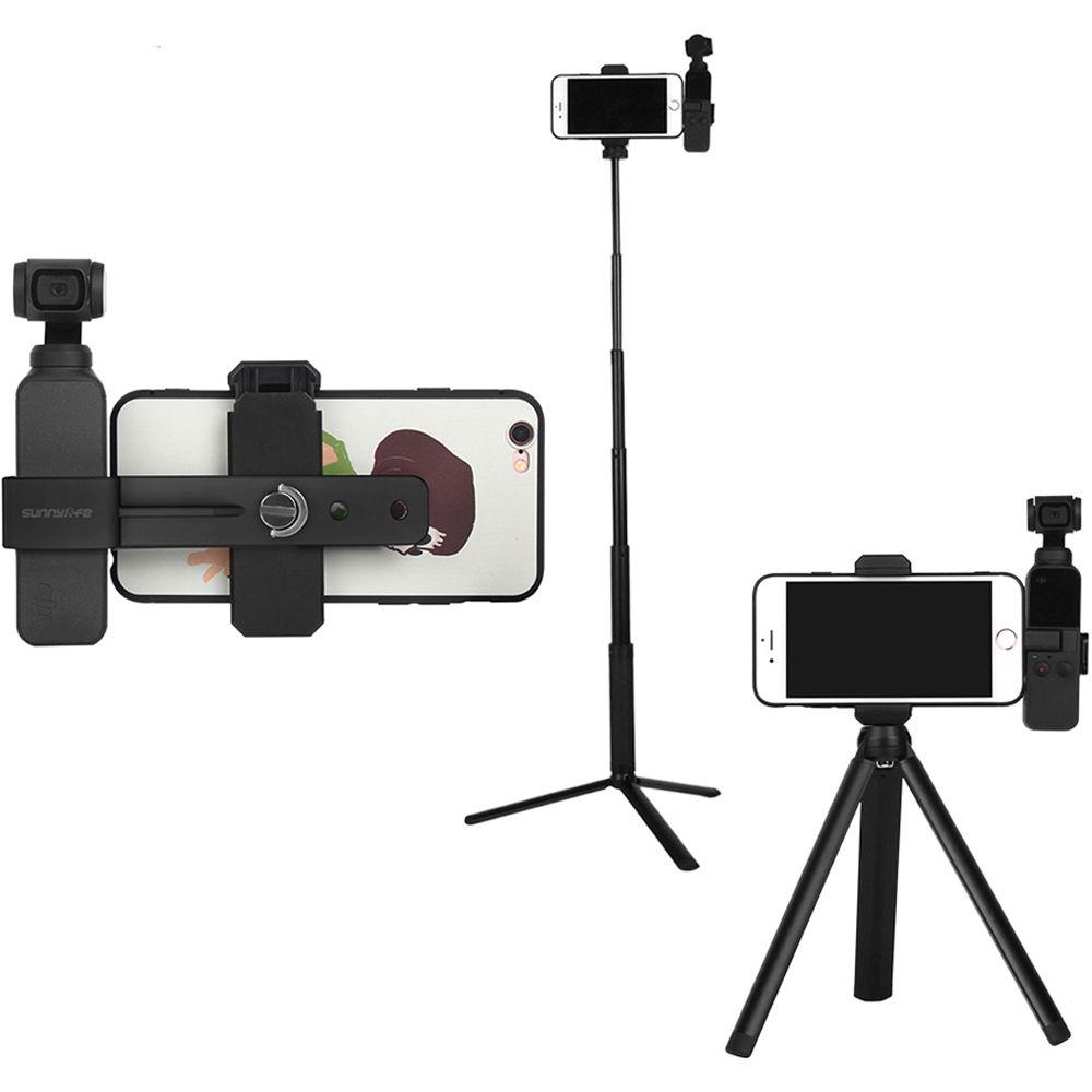 DigitalFoto Solution Limited Alloy Tripod Extend Stick Mobile Clamp Bracket Clamp System For DJI Osmo Pocket