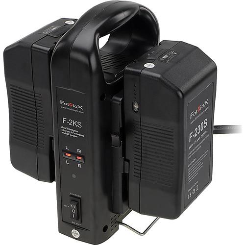 FotodioX Dual Position Battery Charger Kit with 2 Li-Ion 230Wh V-Mount Batteries