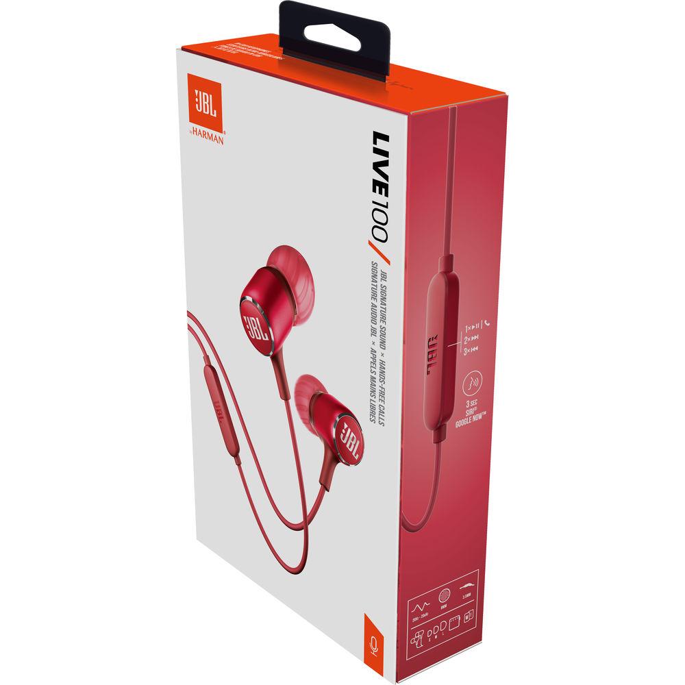 JBL Live 100 In-Ear Headphones with 1-Button Remote & Mic