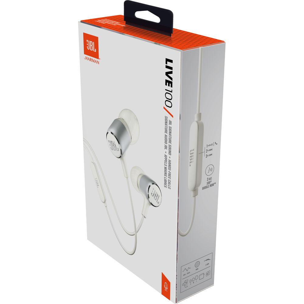 JBL Live 100 In-Ear Headphones with 1-Button Remote & Mic