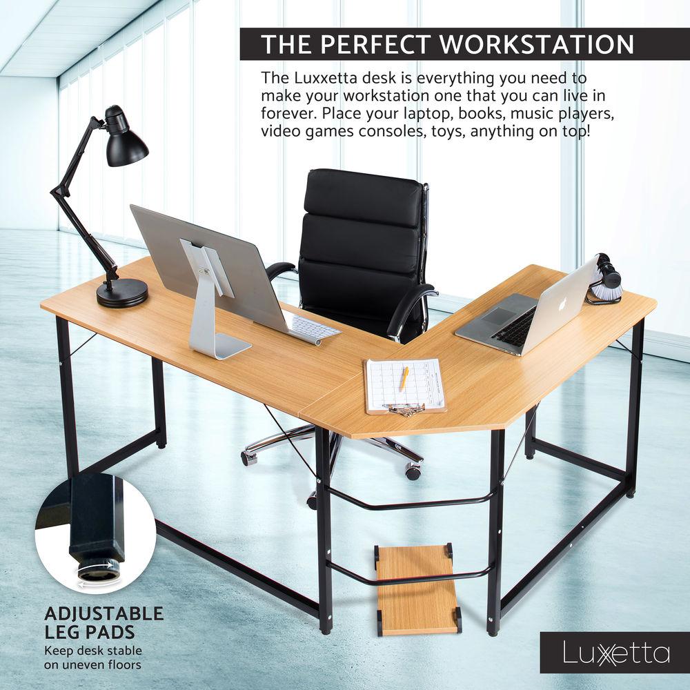 Luxxetta L-Shaped Office Computer Desk