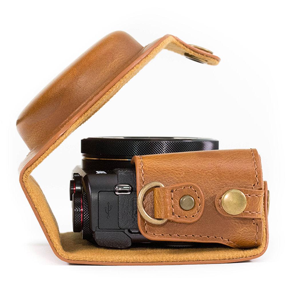 MegaGear Ever Ready Leather Camera Case for Canon PowerShot G7 X Mark II