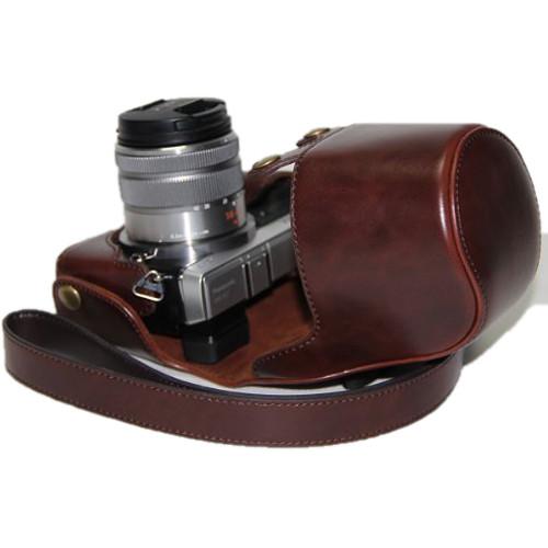 MegaGear Ever Ready PU Leather Case and Strap for Panasonic LUMIX GX7