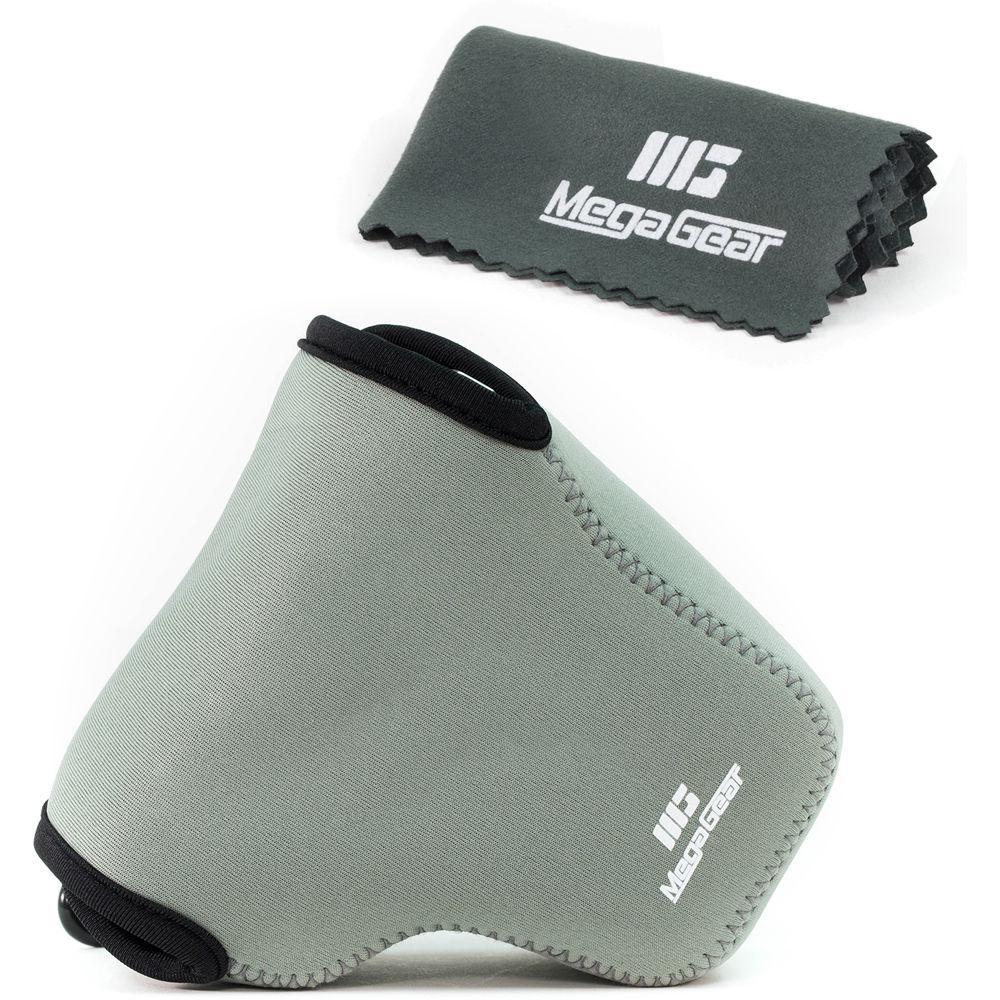 MegaGear MG1037 Ultra Light Neoprene Case with Carabiner for Canon EOS M5 with 15-45mm