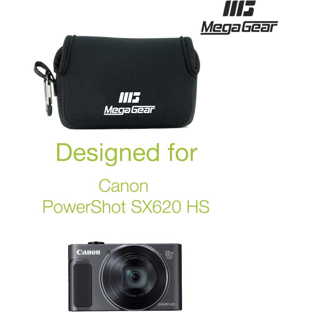 MegaGear Ultra-Light Neoprene Camera Case with Carabiner for Canon PowerShot SX620 HS