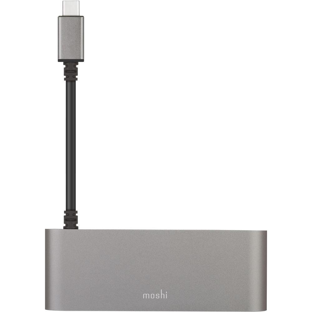 Moshi 2-Port USB 3.0 Type-C Multimedia Adapter Hub with HDMI Port and SDXC Card Reader