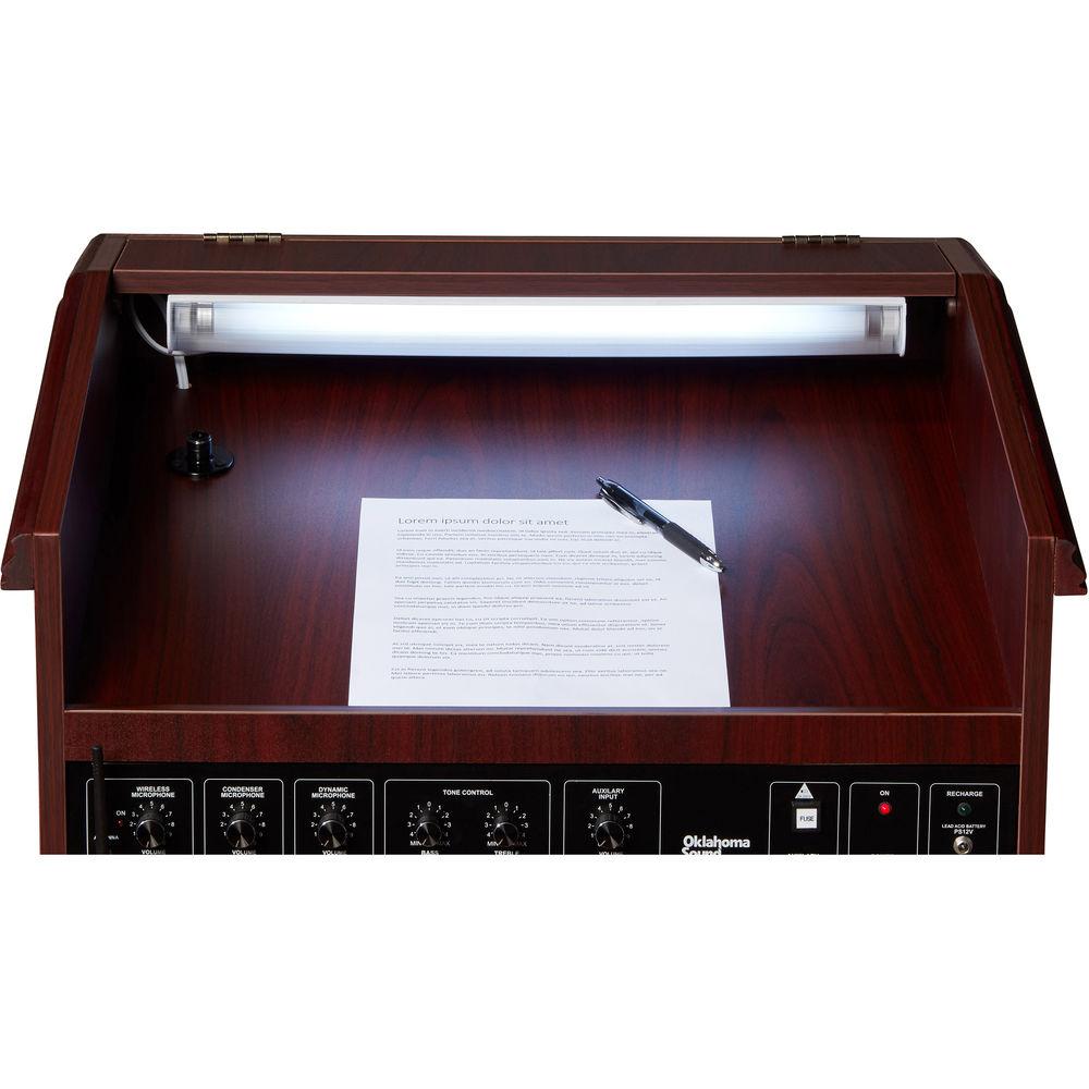 Oklahoma Sound Prestige Sound Lectern with Wireless Handheld Mic